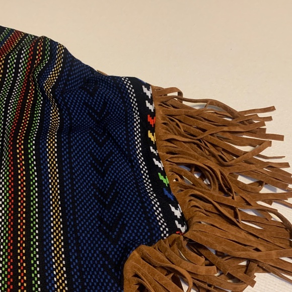 Step In Style Boho Fringed Poncho - Picture 8 of 8